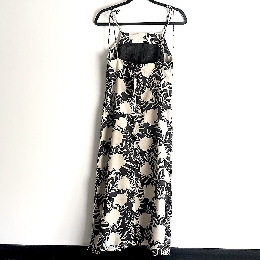Tribe Alive Silk Floral Tie Shoulder Slipdress Midi Dress Size XS NWT - Picture 3 of 8
